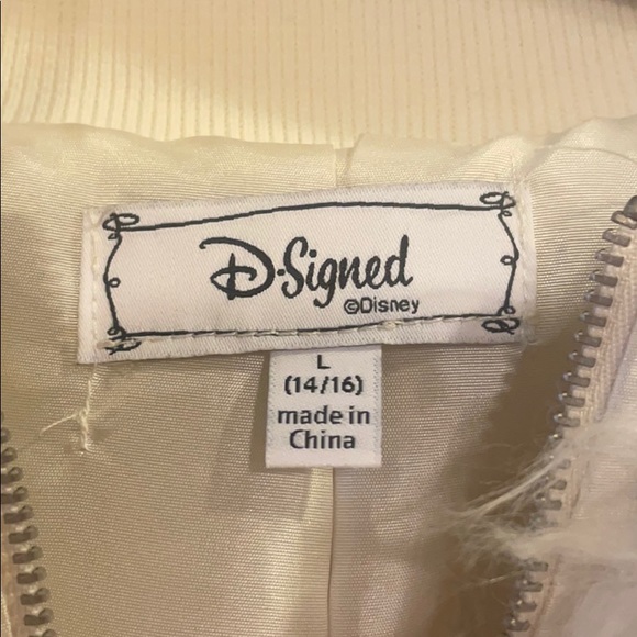 D-Signed White Faux Fur Girls Coat - Picture 4 of 6